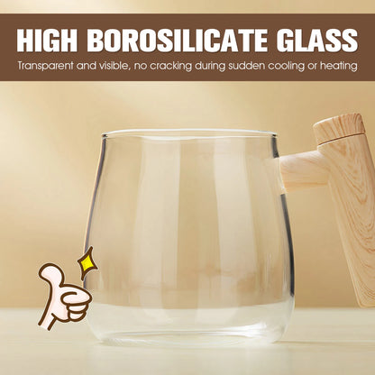 Electric Self-Stirring Glass Coffee Mug